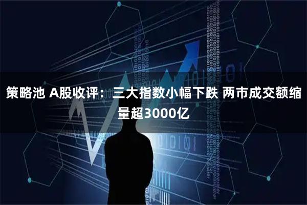 策略池 A股收评：三大指数小幅下跌 两市成交额缩量超3000亿