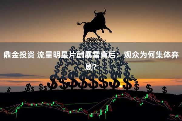 鼎金投资 流量明星片酬暴雷背后：观众为何集体弃剧?